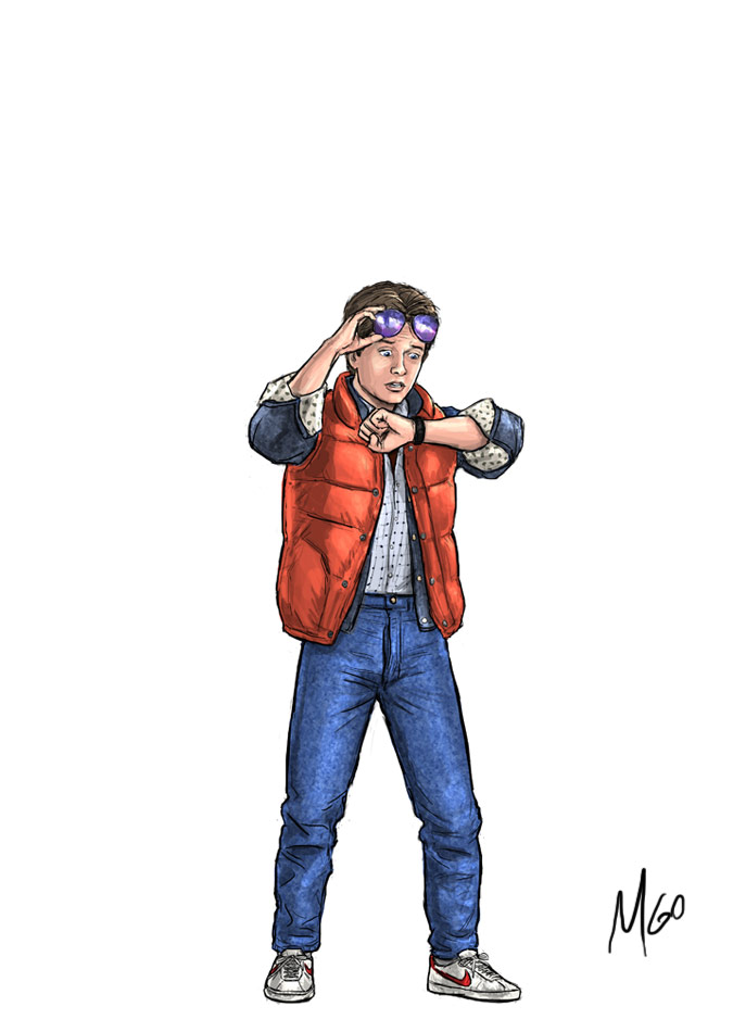 Time Traveler character illustration by Marten Go