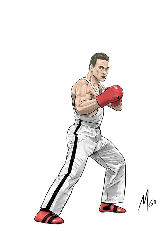 Russian Kickboxer illustration by Marten Go