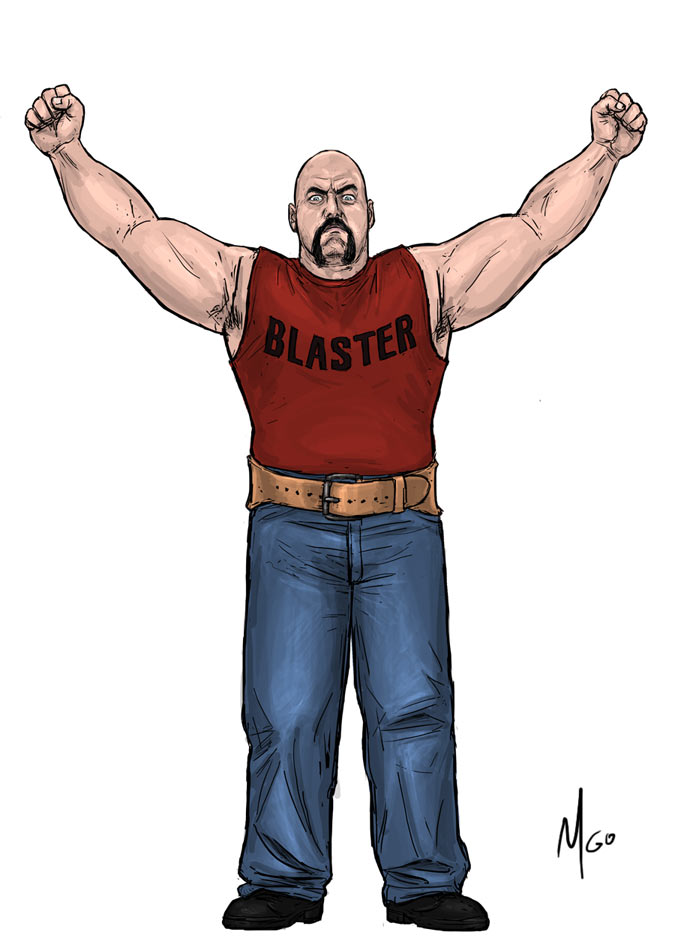 Blaster character illustration by Marten Go