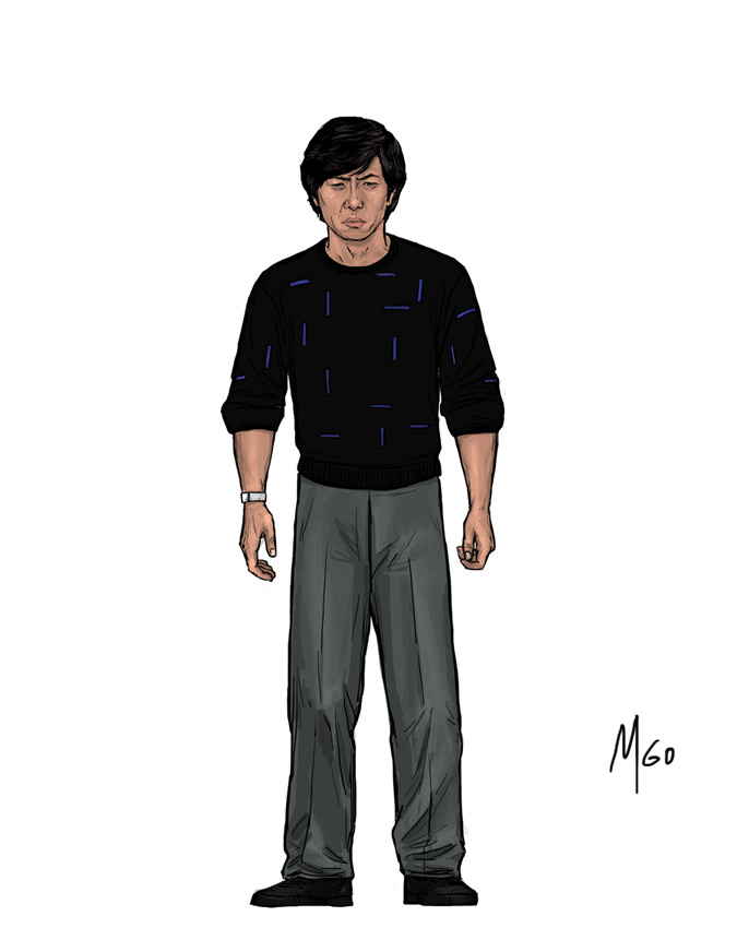 Man from Japan character illustration by Marten Go