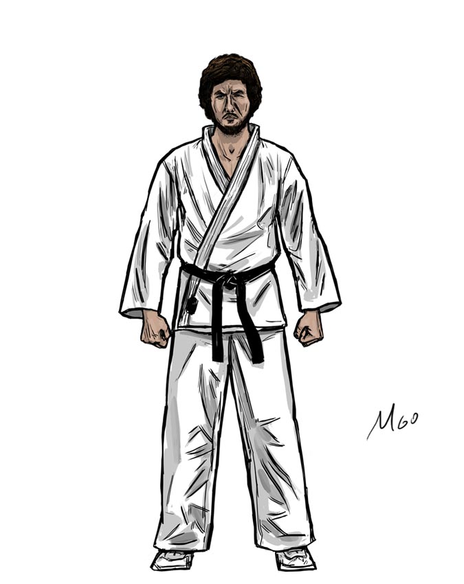 Karate Student illustration by Marten Go