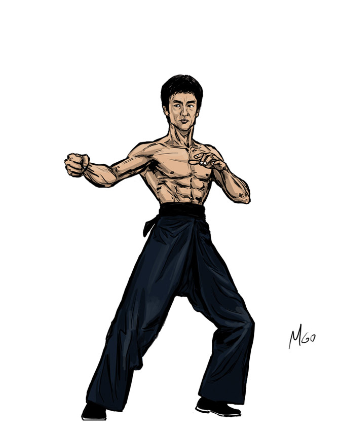 Kung Fu Man version 1 character illustration by Marten Go
