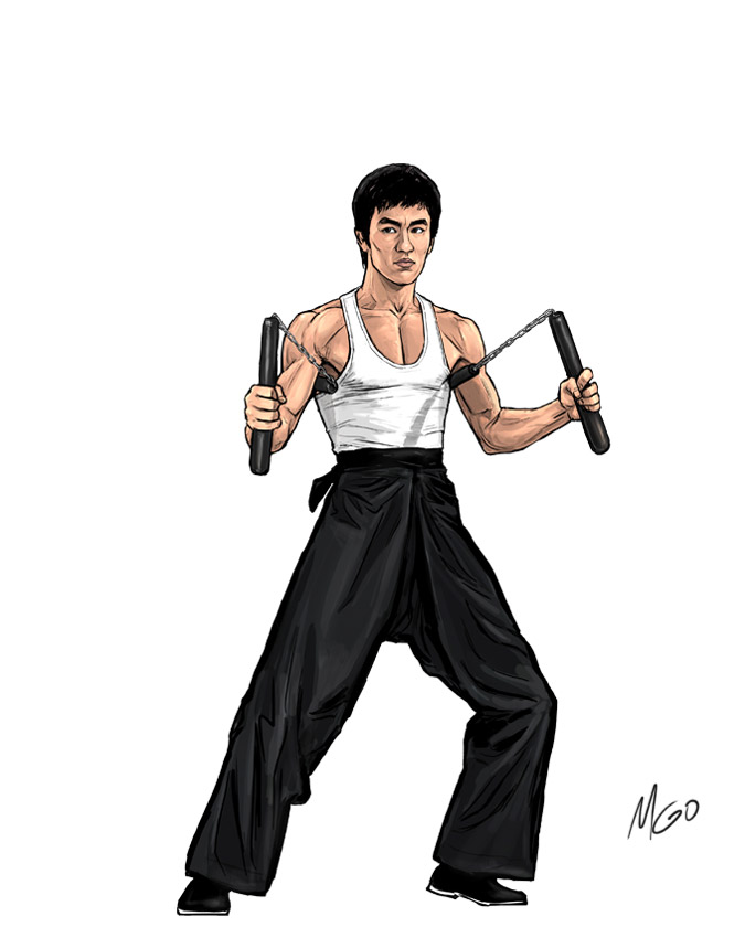 Kung Fu Man version 2 character illustration by Marten Go