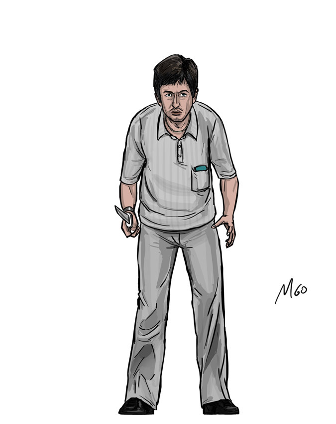 Mulder character illustration by Marten Go