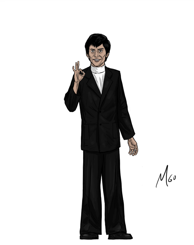 Waiter #4 character illustration by Marten Go