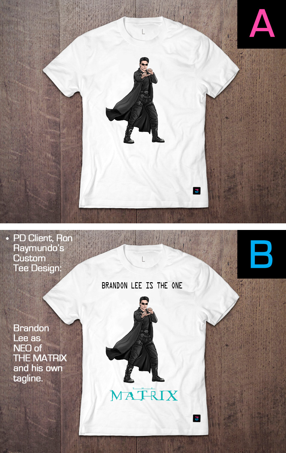Brandon Neo PD T-Shirt designs by Marten Go aka MGO
