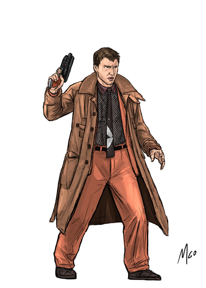 Future Cop character illustration by Marten Go