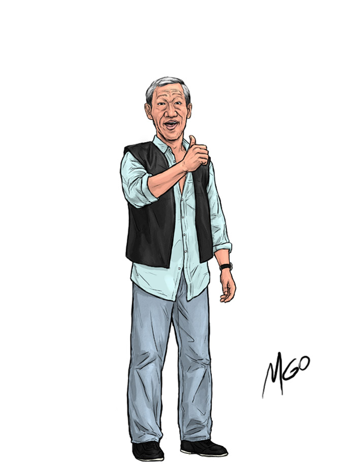 Grandpa Guardian character illustration by Marten Go