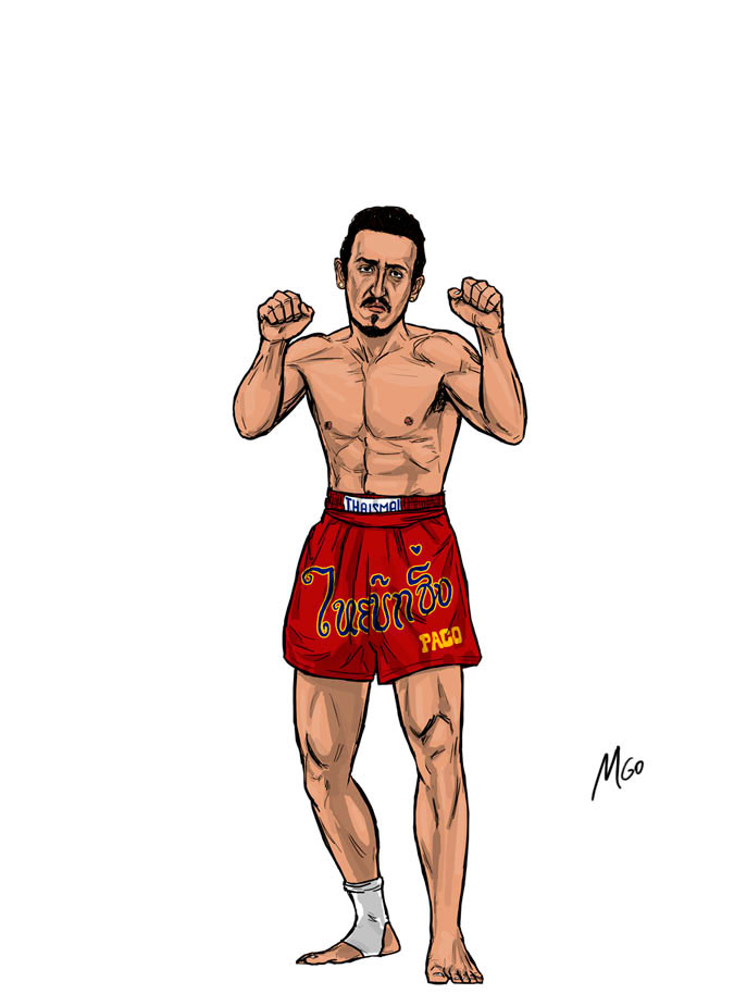 Muay Thai Fighter illustration by Preserved Dragons Marten Go