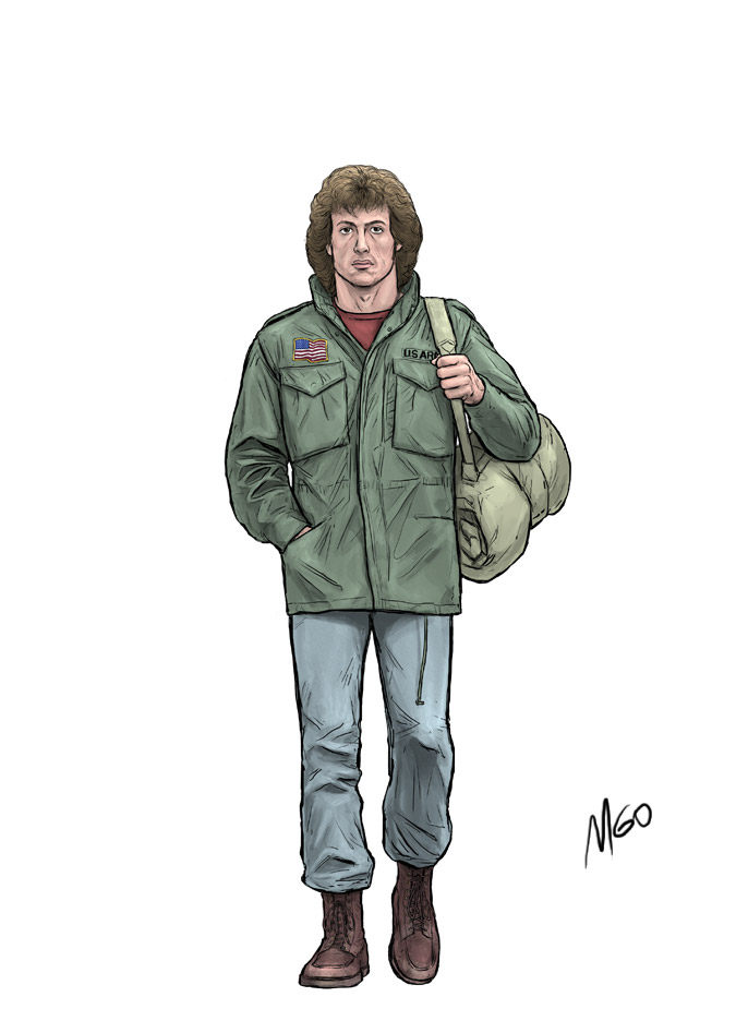 Green Beret character illustration by Marten Go