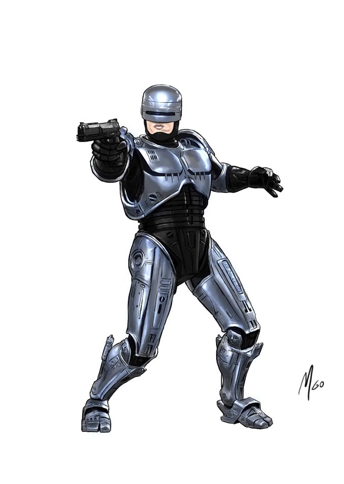 Metallic Officer character illustration by Marten Go