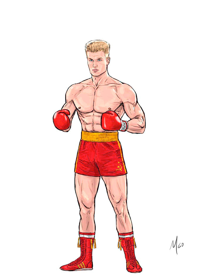 Supreme Boxer character illustration by Marten Go