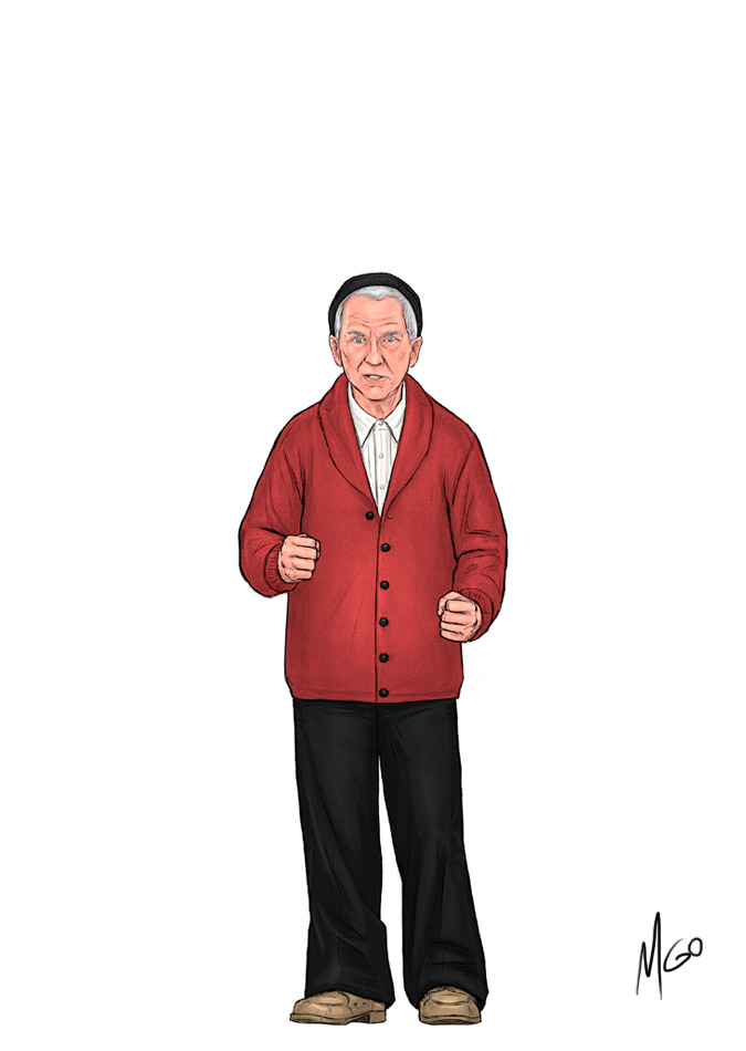 Tough Coach character illustration by Marten Go
