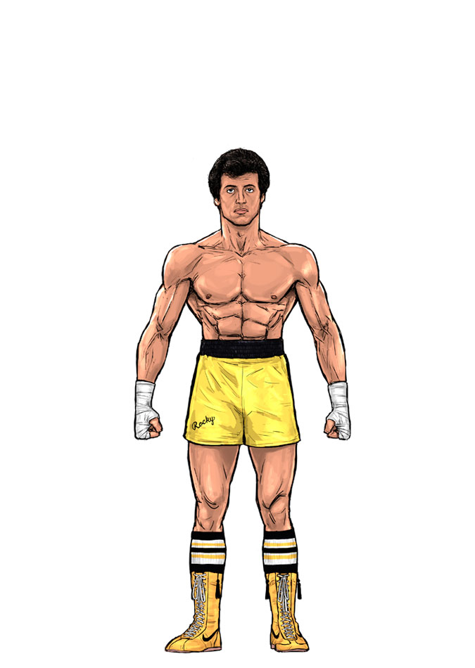 Underdog Boxer version 5 character illustration by Marten Go