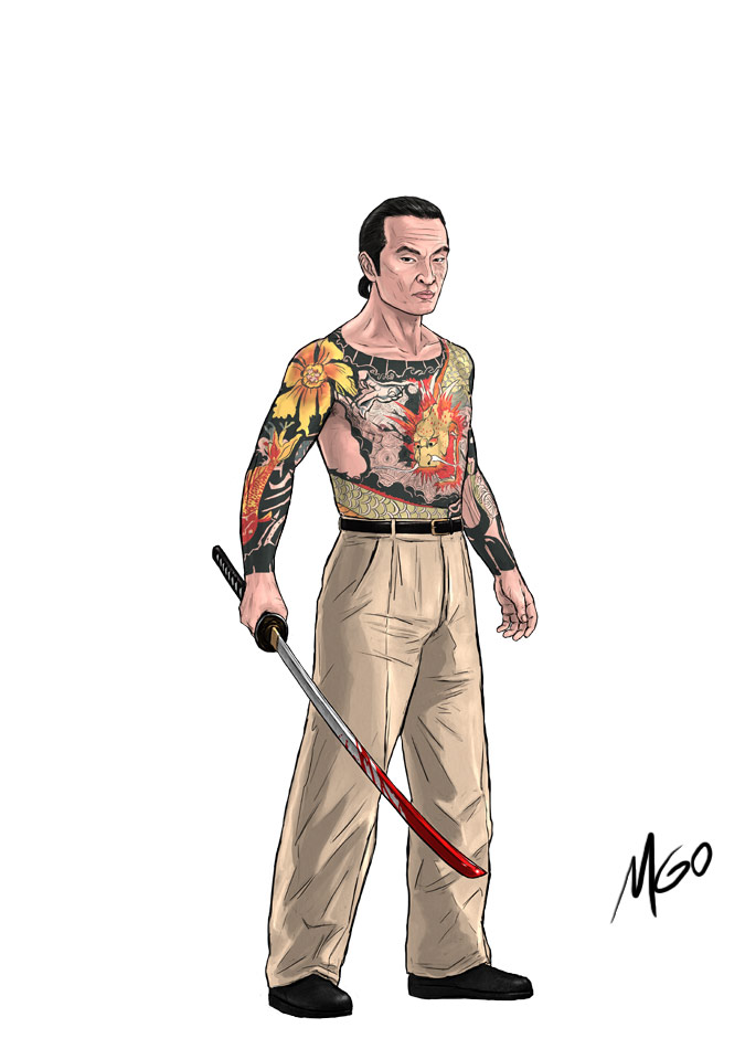 Yakuza Boss character illustration by Marten Go