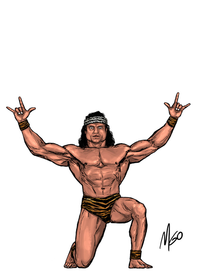 Island Wrestler illustration by Marten Go