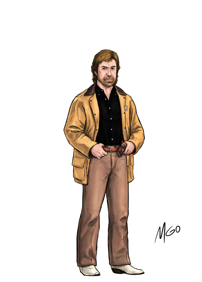 Lawman version 1 character illustration by Marten Go