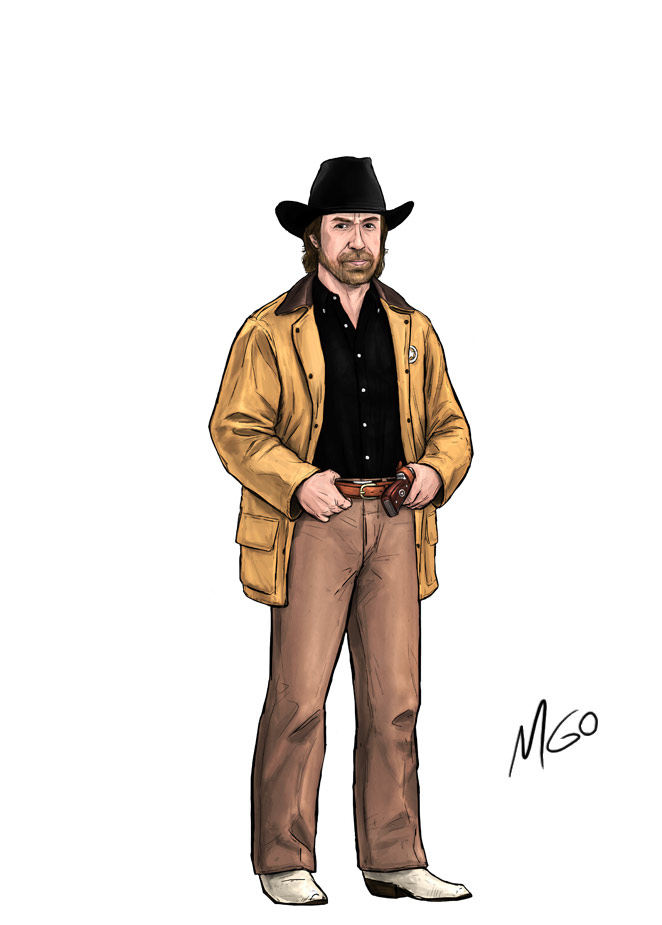 Lawman version 2 character illustration by Marten Go