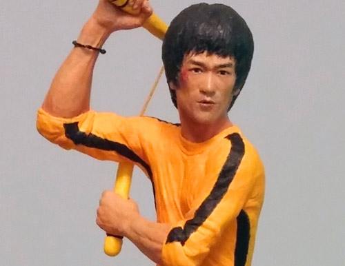 Bruce Lee as Hai Tien in Game of Death yellow jumpsuit nunchaku tribute by Marten Go aka MGO
